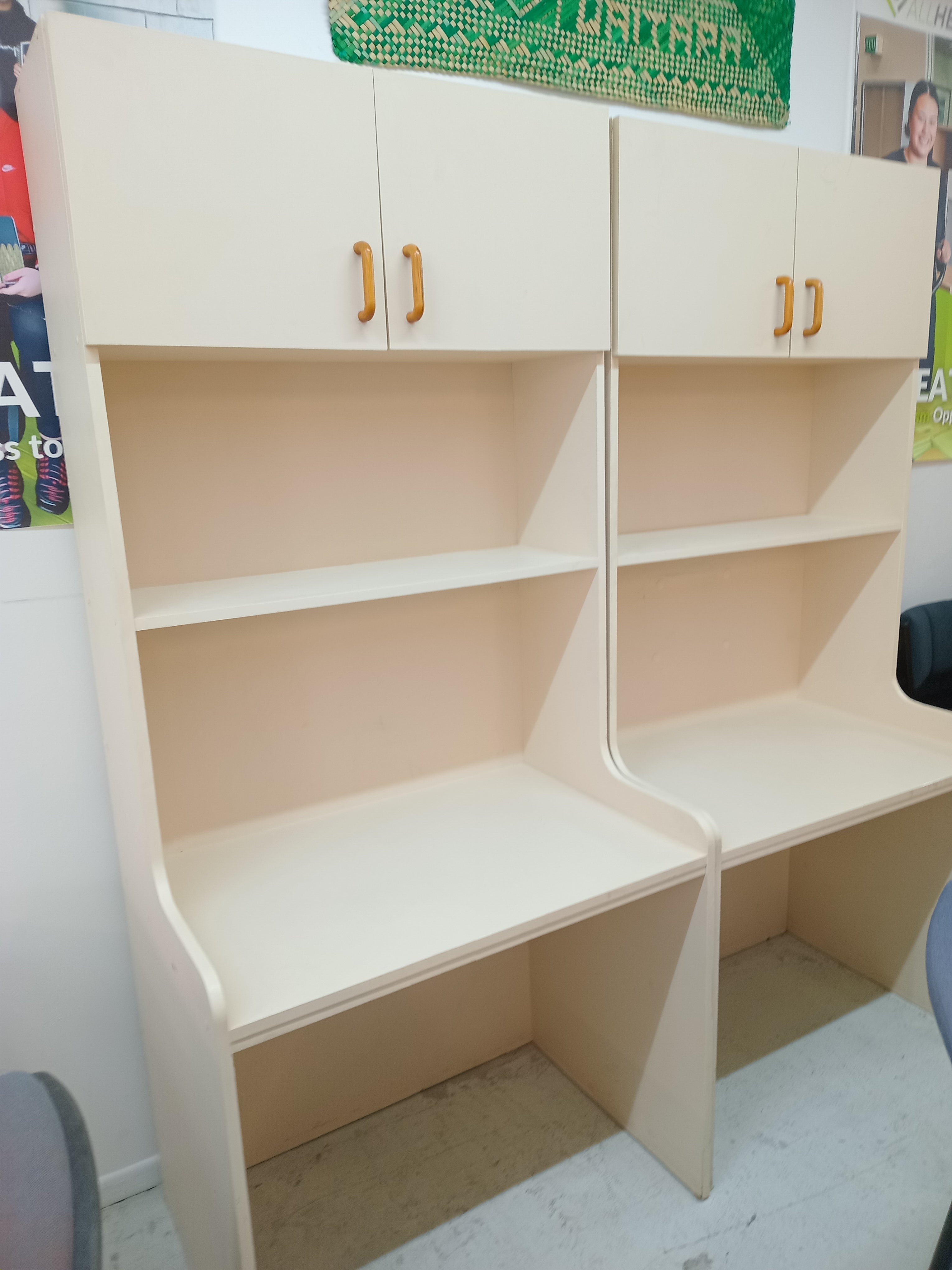 Cream coloured cabinet/hutch