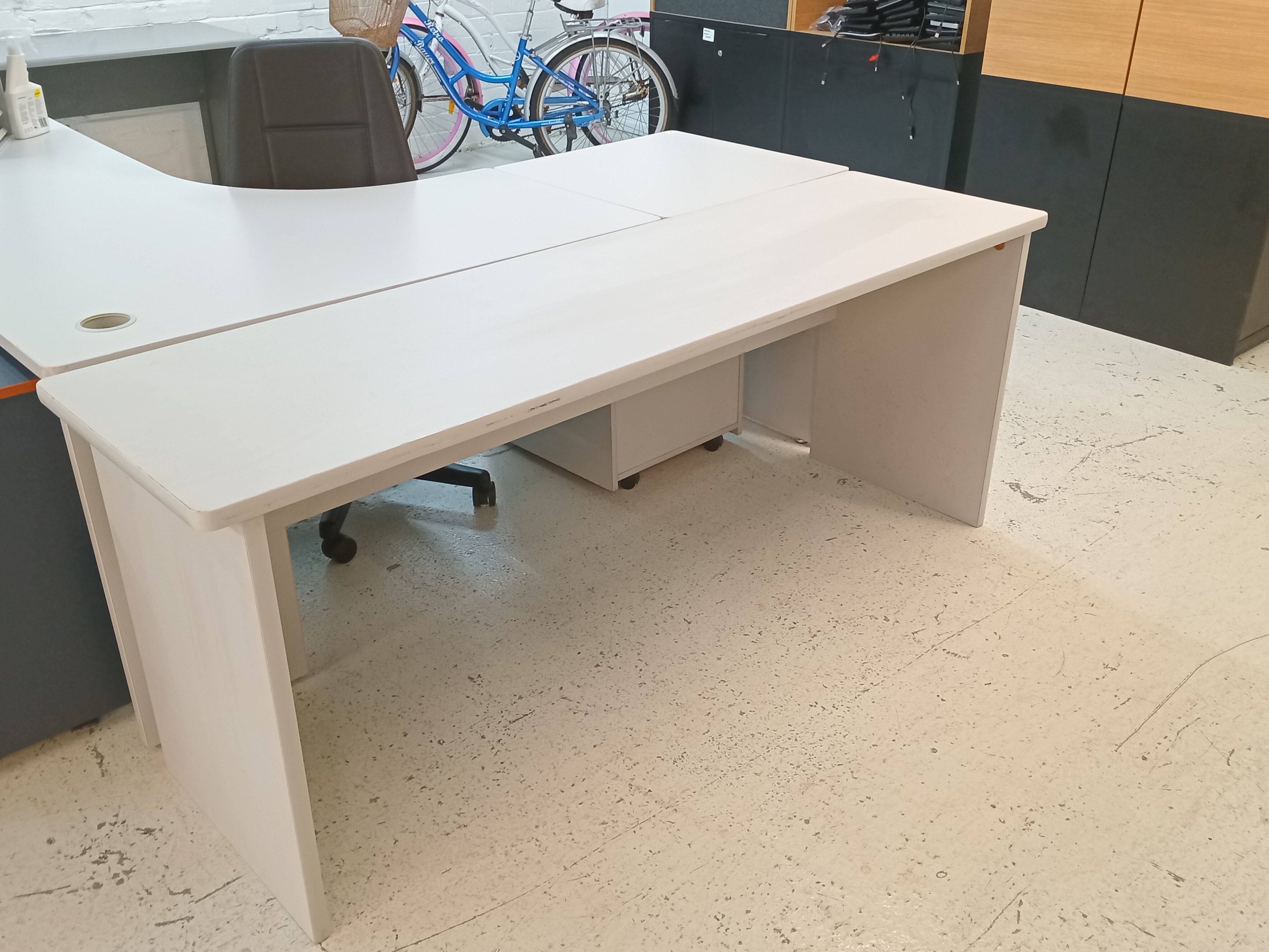 Long light grey table