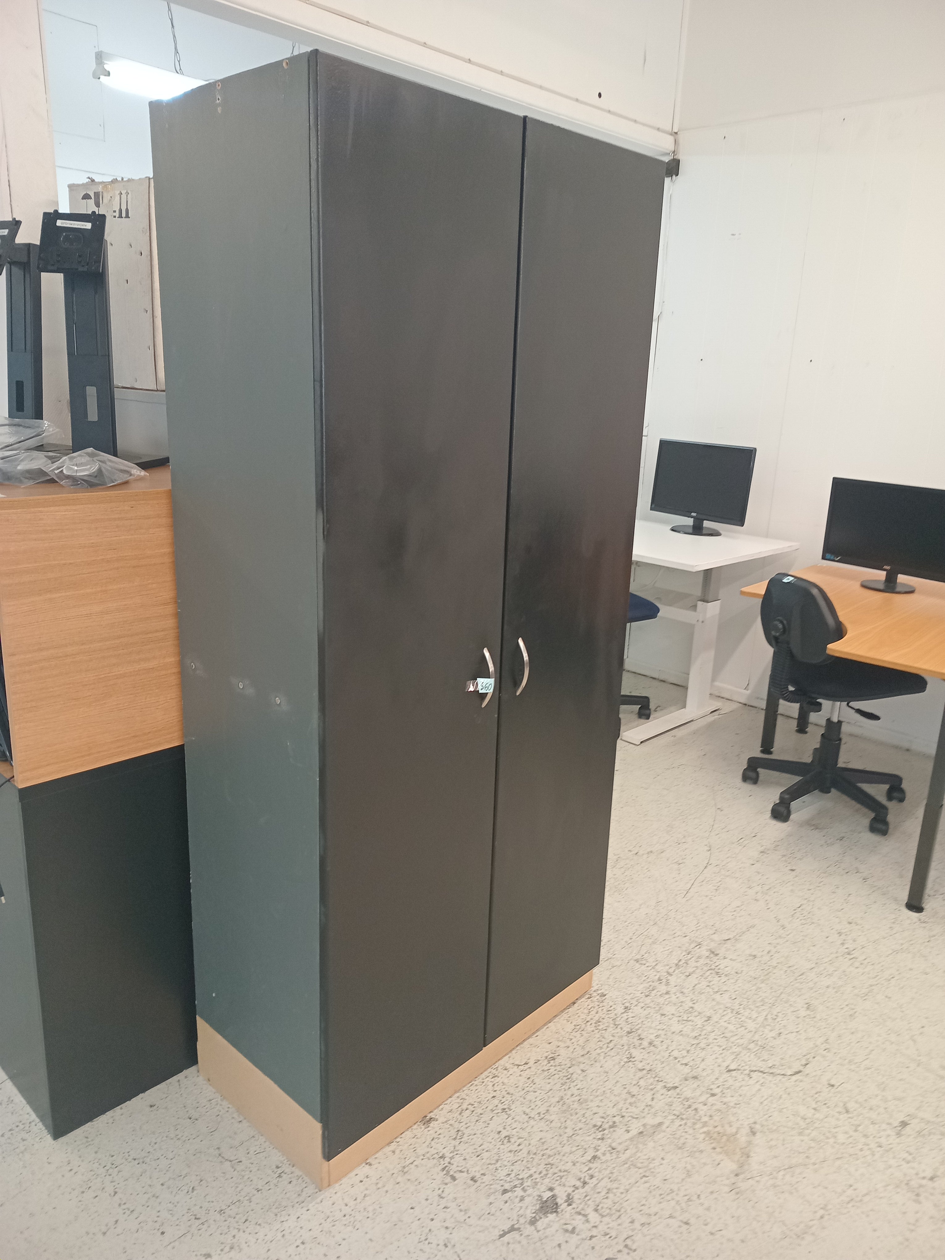 Black vertical cabinet