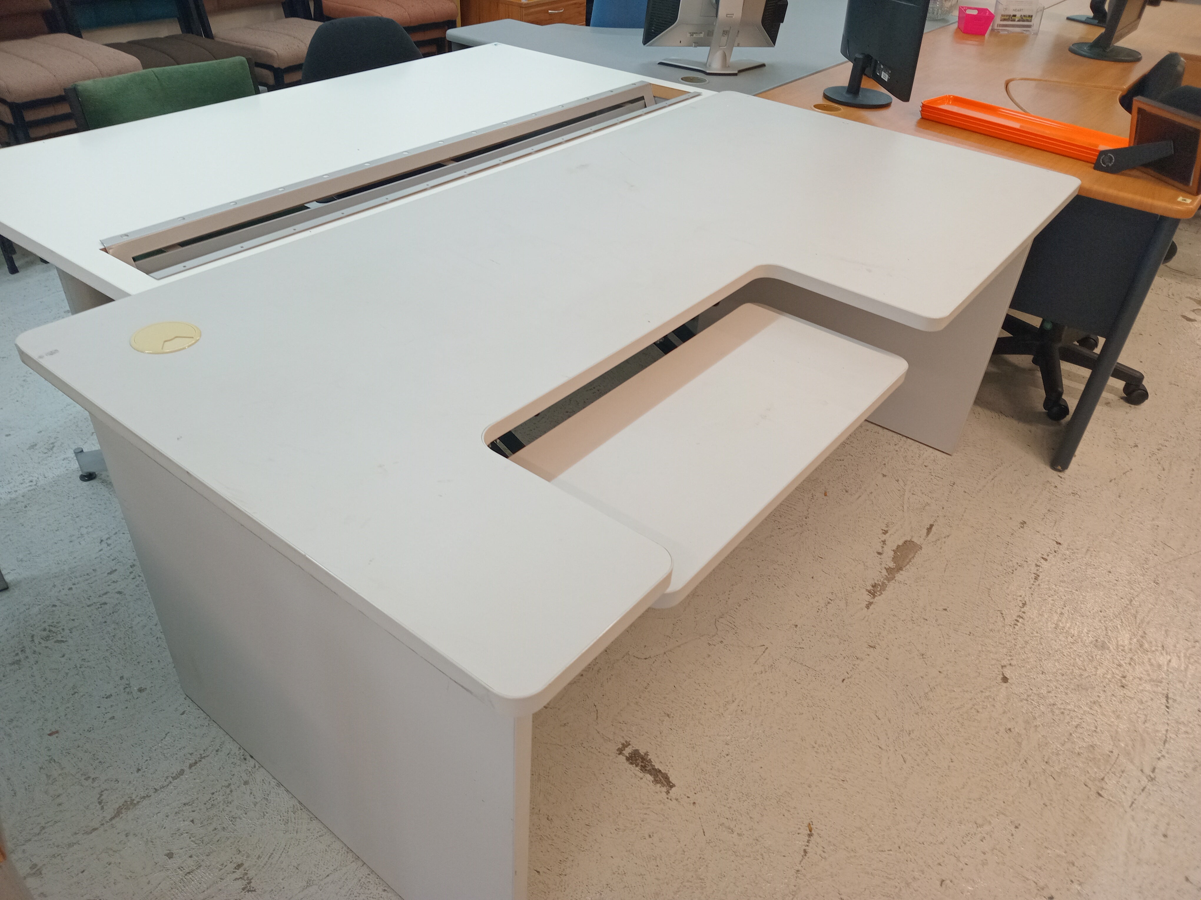 Grey desk